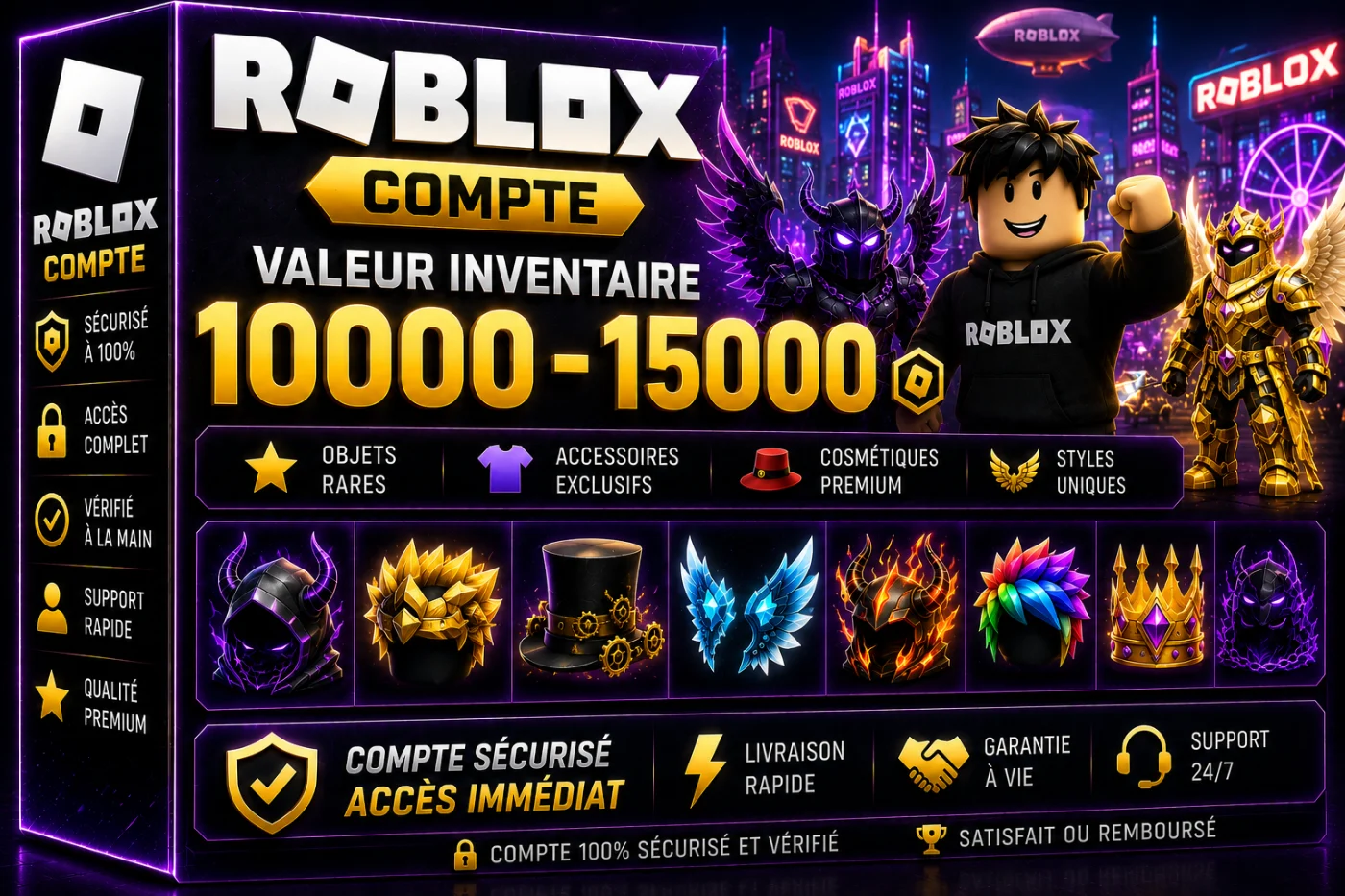 Roblox Compte 10000 - 15000