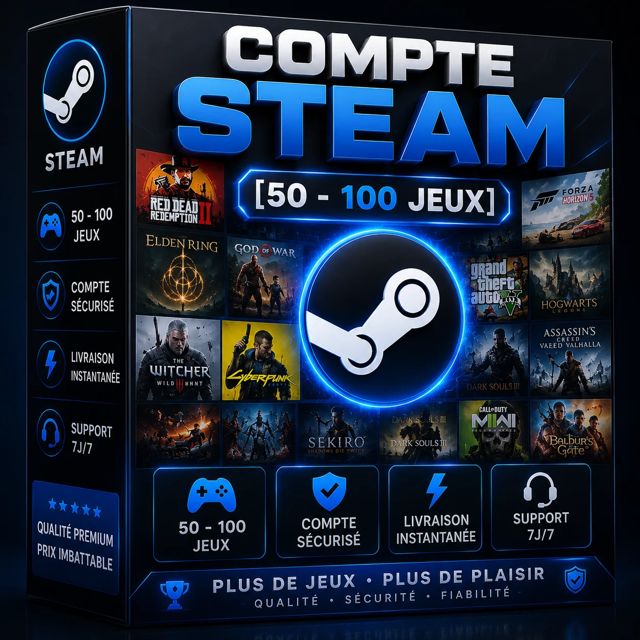 Steam Account [50-100 Games]