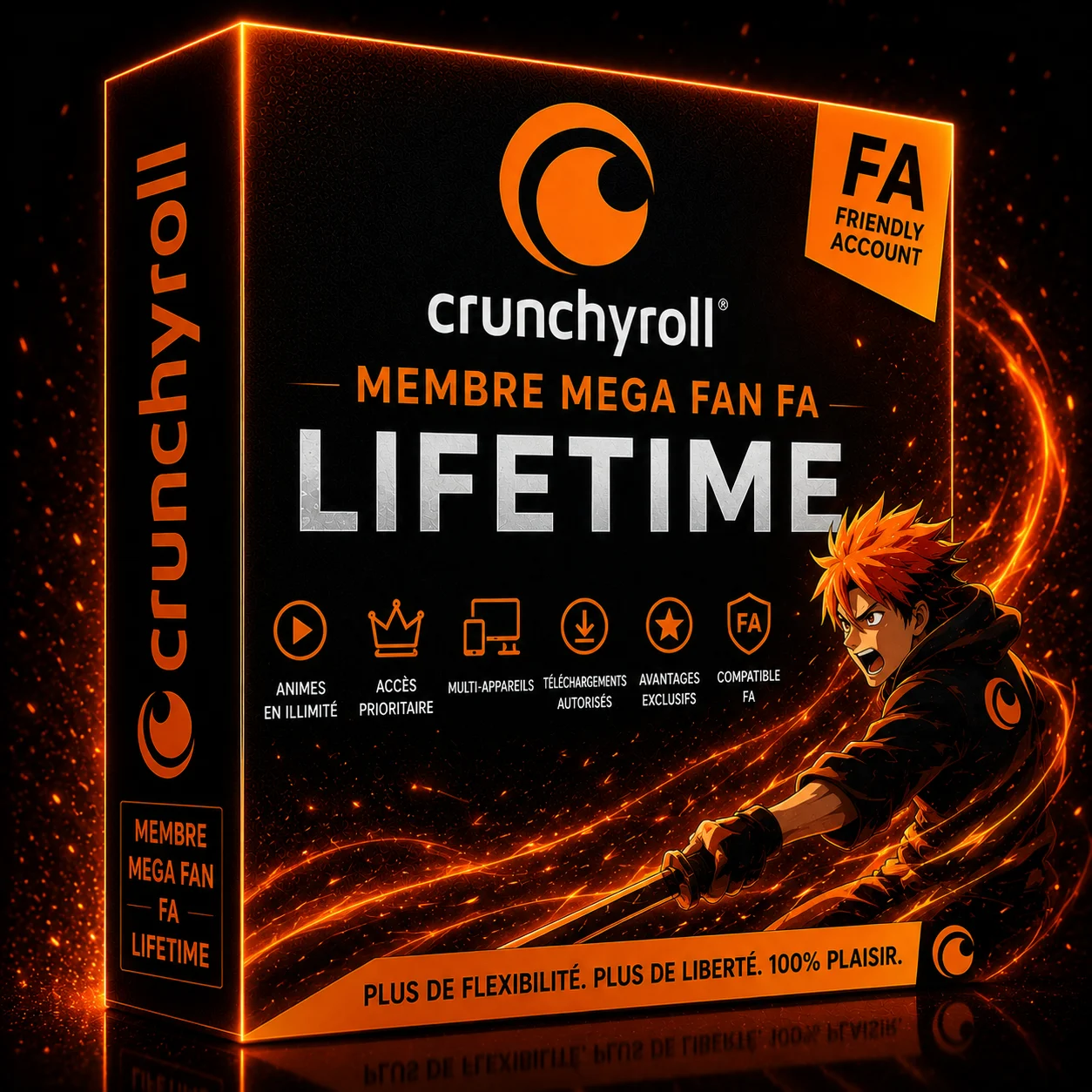 Crunchyroll Membre Mega Fan FA Lifetime