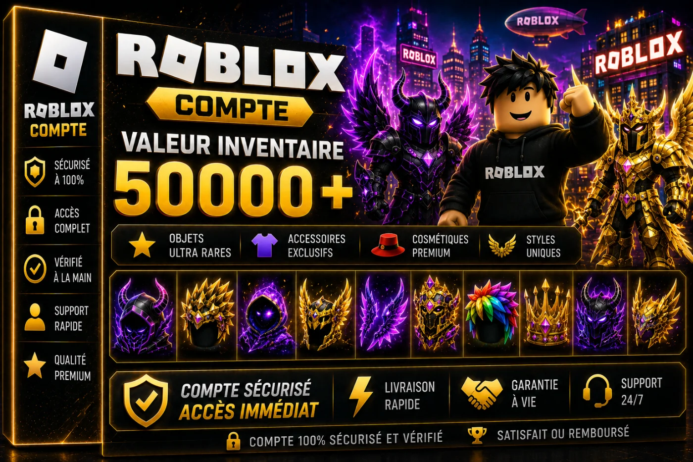 Roblox Compte 50000 +