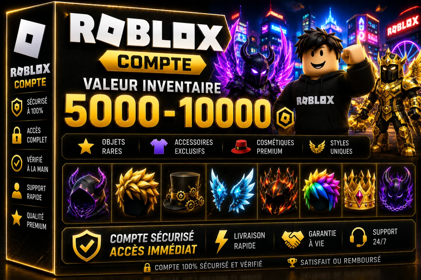 Roblox Compte 5000 - 10000