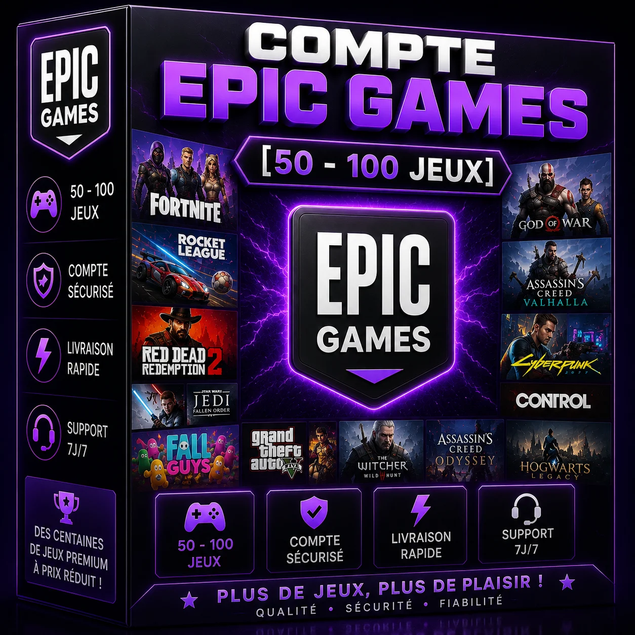 Epic Games [50-100 Games] FA